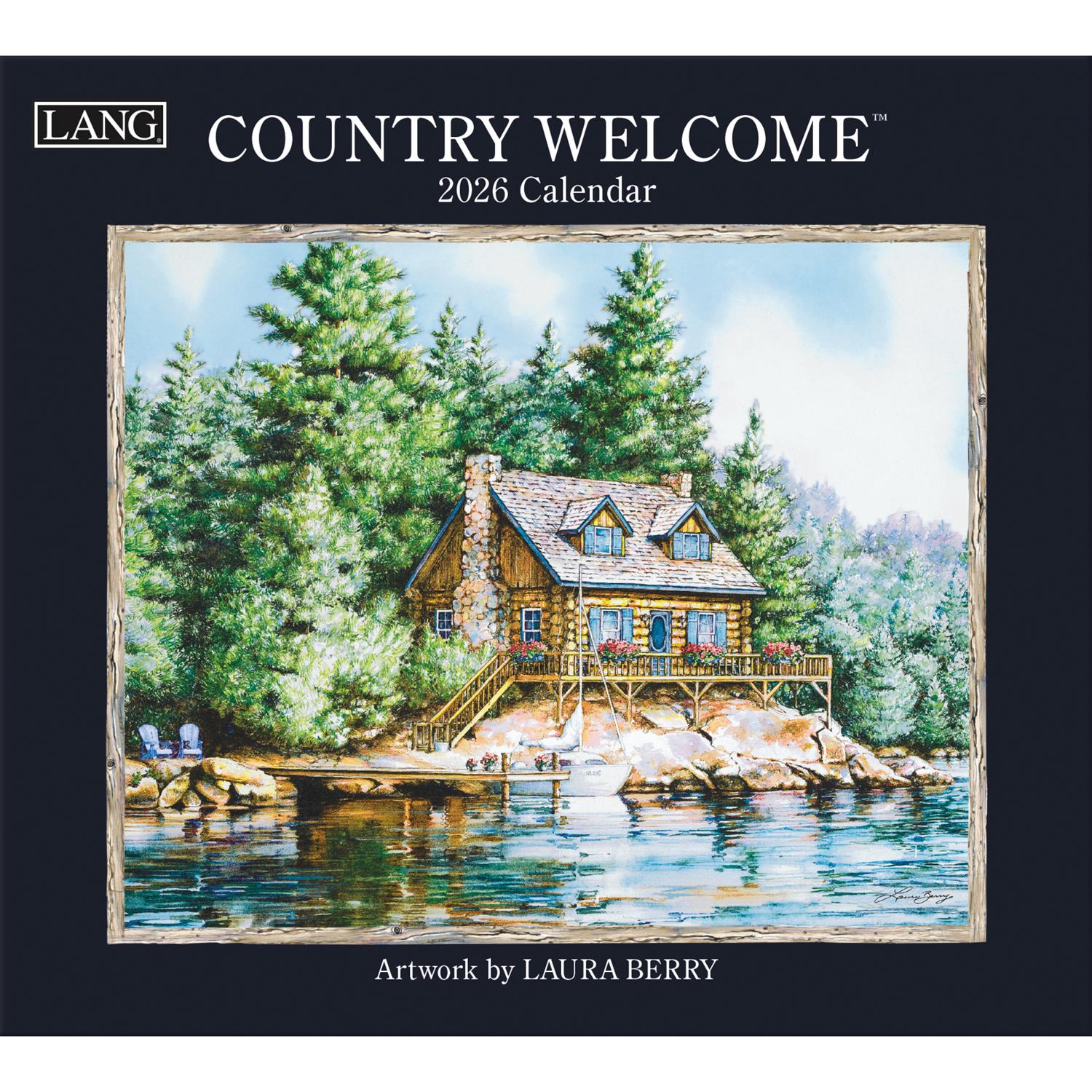【予約販売】US5013 LANG COUNTRY WELCOME 2026 壁掛けカレンダー USA製 (冊)