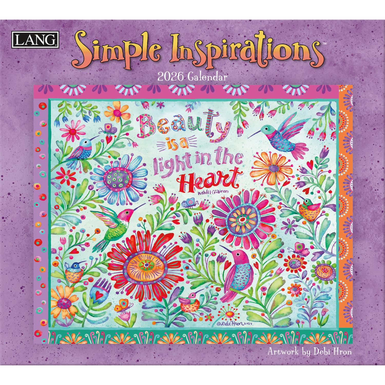 【予約販売】US5015 LANG SIMPLE INSPIRATIONS 2026 壁掛けカレンダー USA製 (冊)