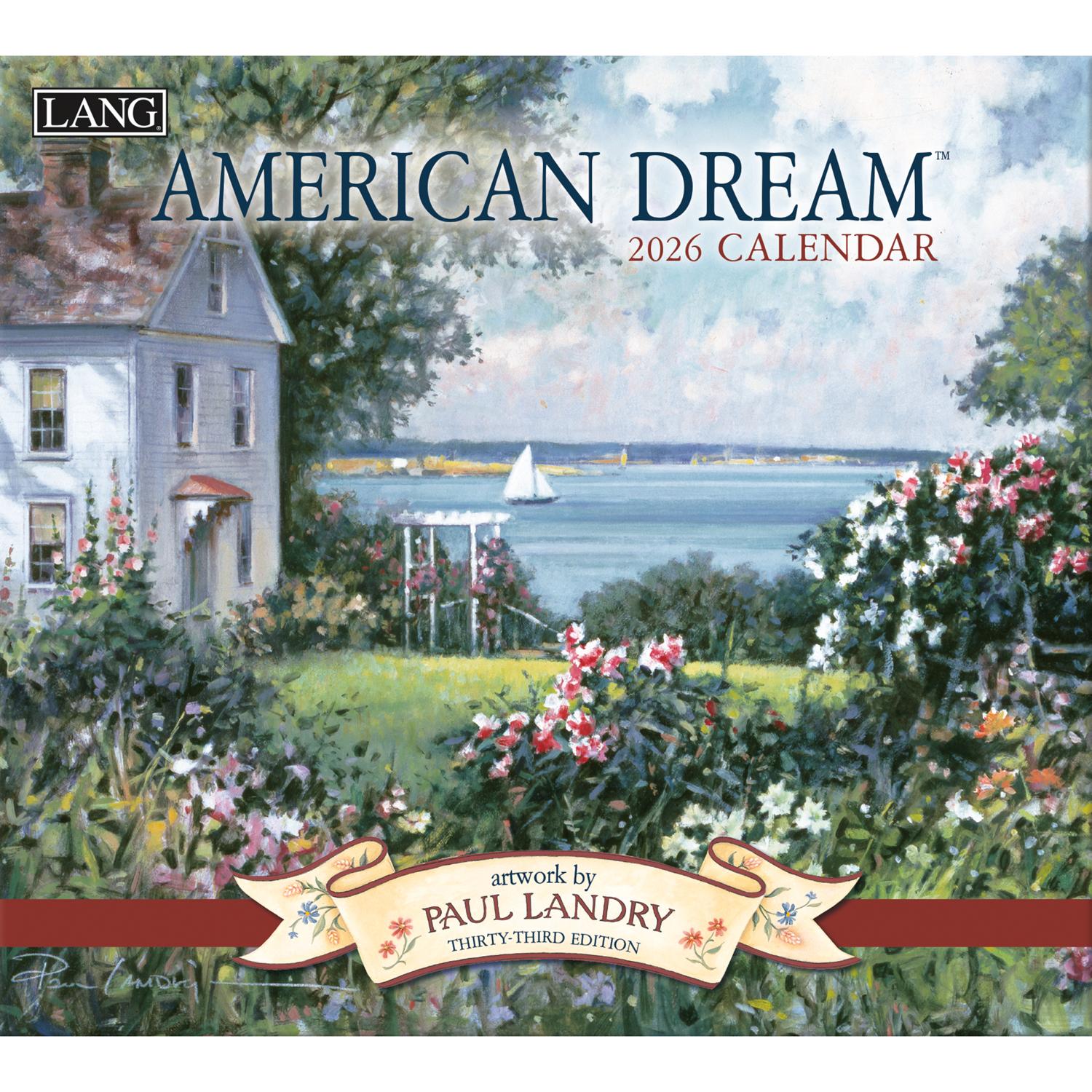 【予約販売】US5017 LANG AMERICAN DREAM 2026 壁掛けカレンダー USA製 (冊)