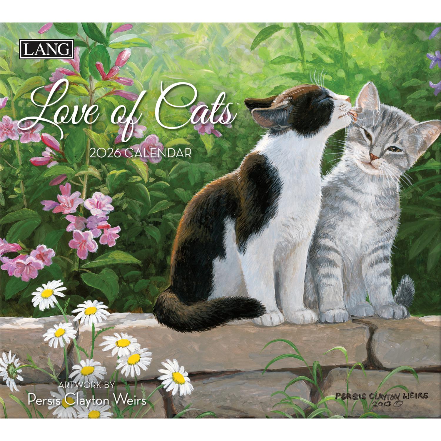 【予約販売】US5018 LANG LOVE OF CATS 2026 壁掛けカレンダー USA製 (冊)