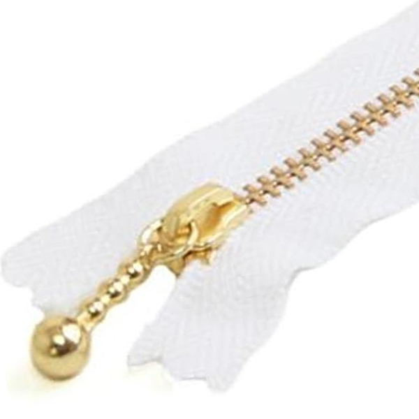 玉付ファスナー 金具ゴールド [10～40cm]