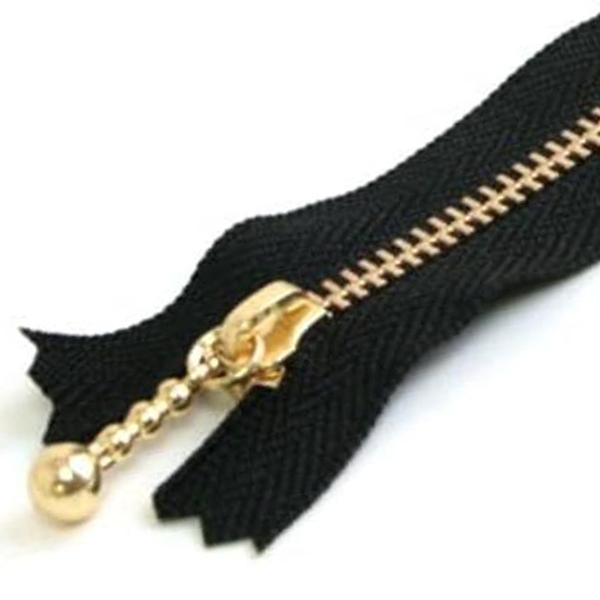 玉付ファスナー 金具ゴールド [10～40cm]