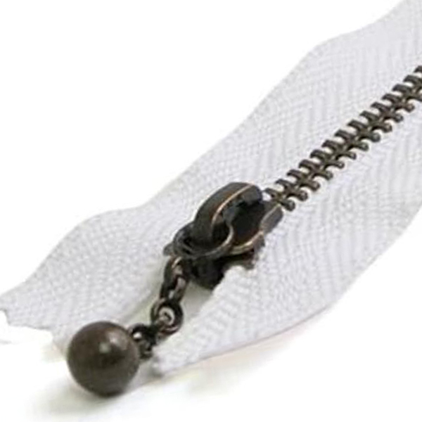 玉付ファスナー 金具アンティークコールド [10～40cm]