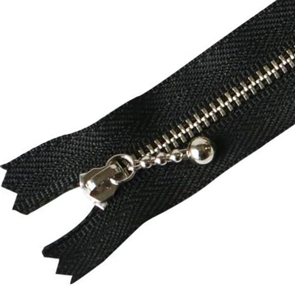 玉付ファスナー 金具シルバー [16～40cm]