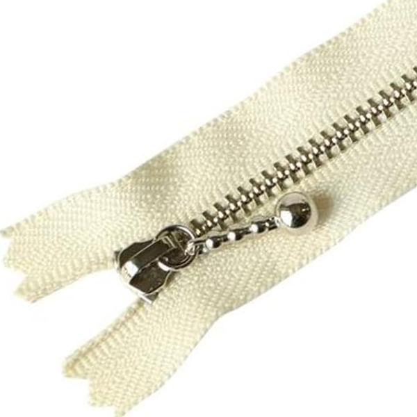 玉付ファスナー 金具シルバー [16～40cm]